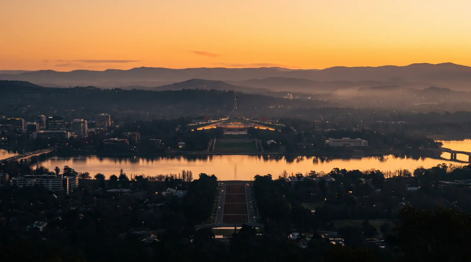 Canberra, ACT at dusk — equipment and asset finance for Canberra businesses