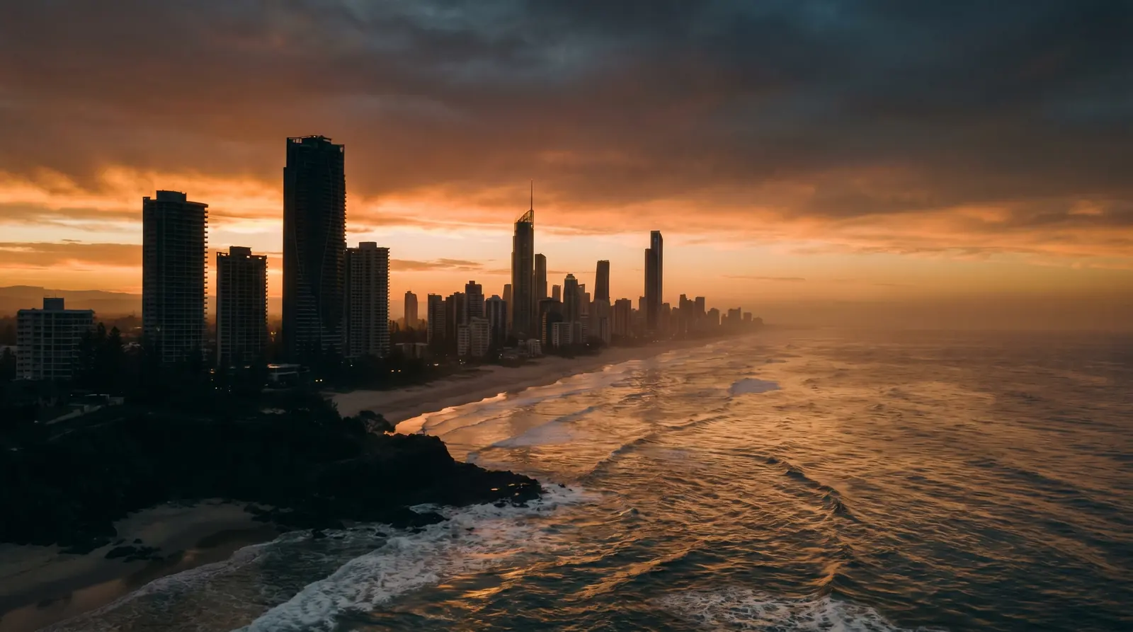 Gold Coast, QLD at dusk — equipment and asset finance for Gold Coast businesses