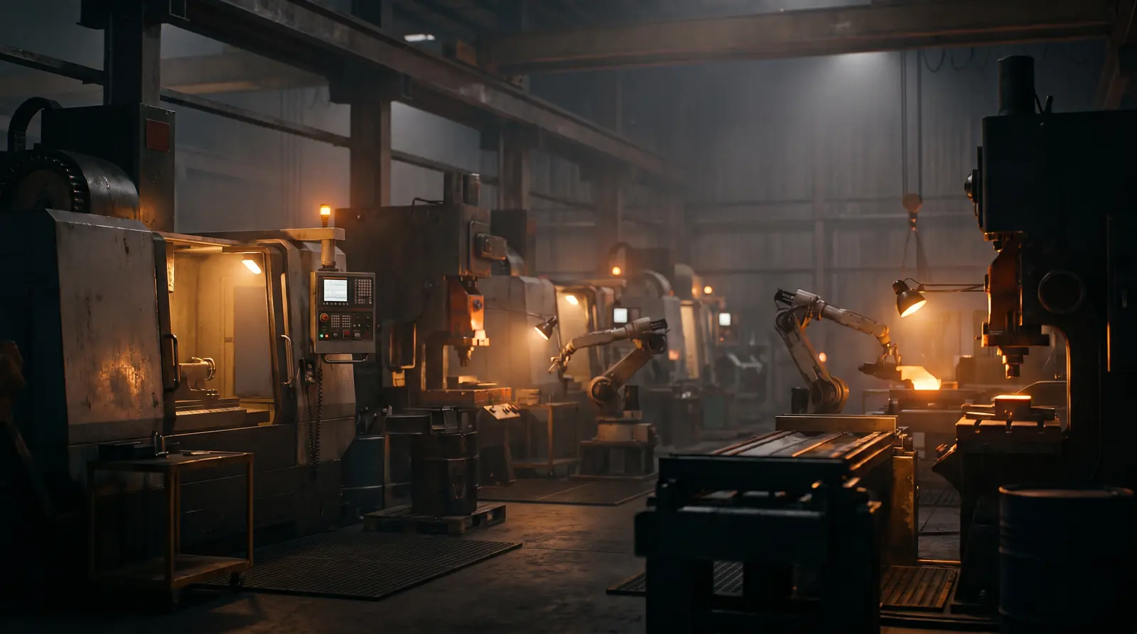 Industrial manufacturing machinery inside a factory — plant and machinery finance